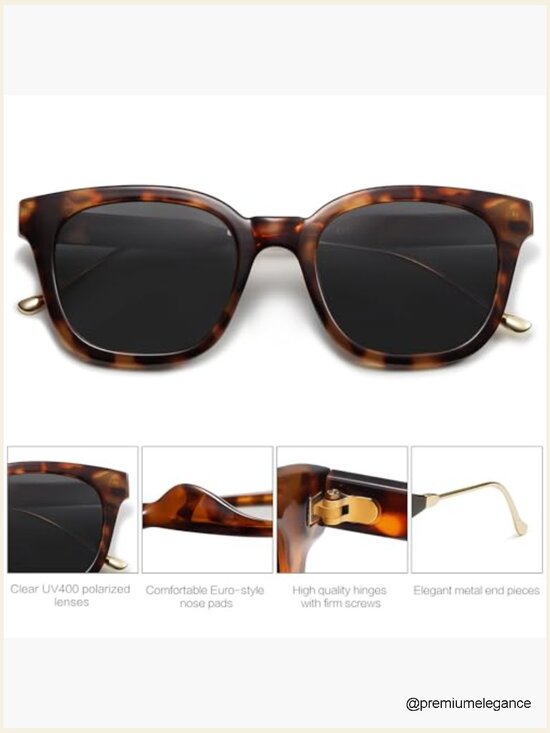 Classic Square Polarized Sunglasses Retro Trendy UV400 Sunnies main image 4